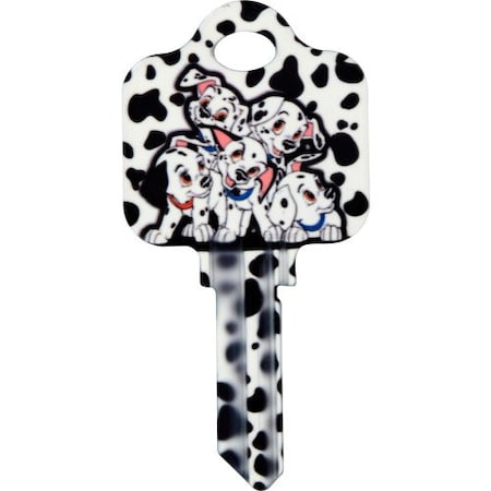 Hillman HILLMAN Disney 101 Dalmatians House Key Blank 68 SC1 Single For Schlage Locks 87667